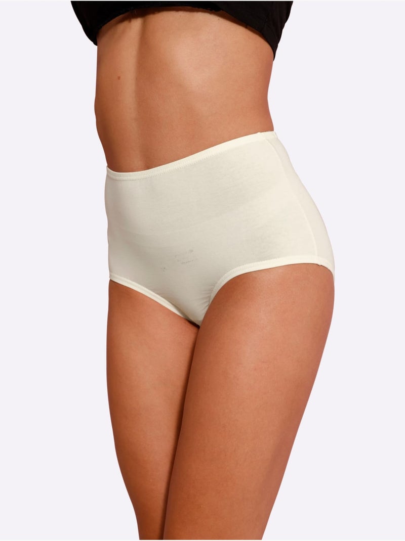 Lot de 3  - Slip Taille Haute Lot De (3 Pièces) - Taille Standard - Moda Vilona Bleu Vert - Kiabi