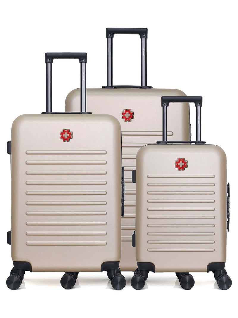 Lot de 3  -  Valise grand format, valise weekend et valise cabine WIL Beige - Kiabi
