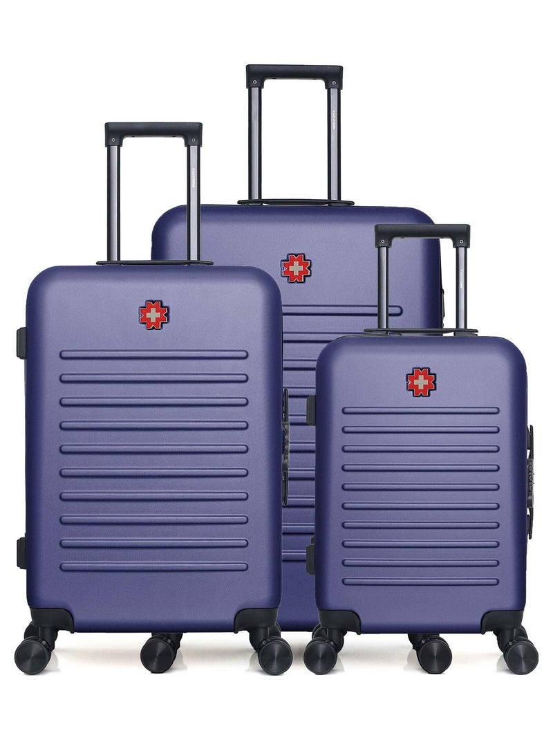 Lot de 3  -  Valise grand format, valise weekend et valise cabine WIL Bleu marine - Kiabi