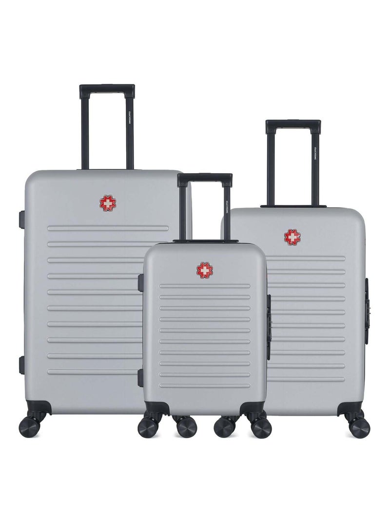 Lot de 3  -  Valise grand format, valise weekend et valise cabine WIL Gris - Kiabi