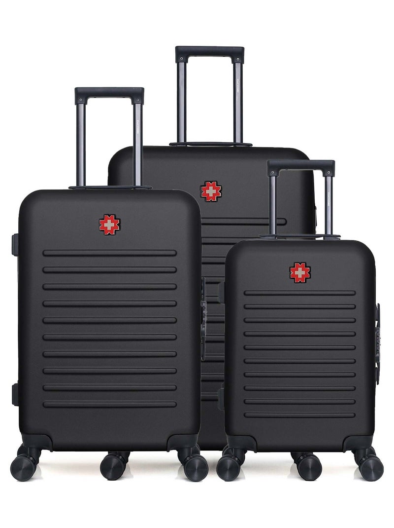 Lot de 3  -  Valise grand format, valise weekend et valise cabine WIL Noir - Kiabi