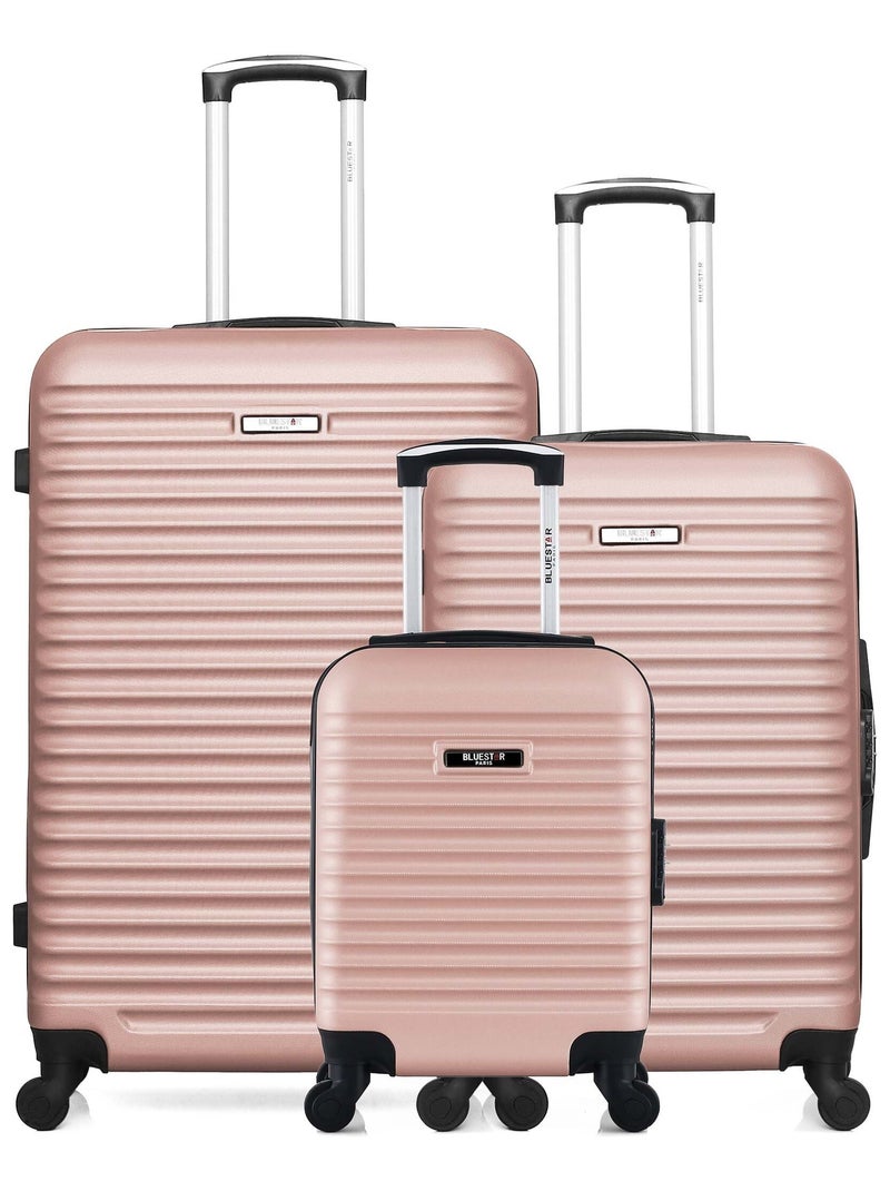 Lot de 3 - Valises grand format, weekend et cabine XXS BRAZILIA Rose - Kiabi