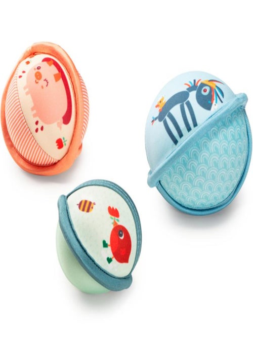 Lot de 3 balles de bain Ferme - Kiabi Lot de 3 balles de bain Ferme - Kiabi