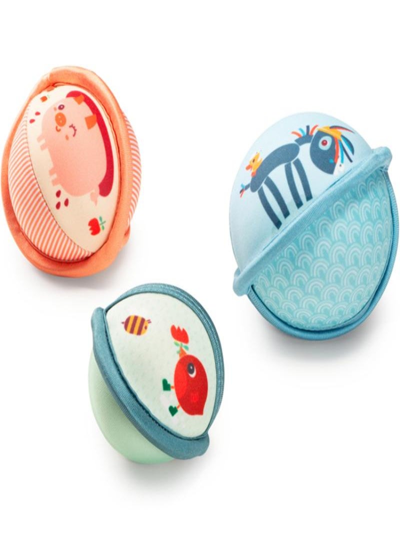 Lot de 3 balles de bain Ferme Multicolore - Kiabi