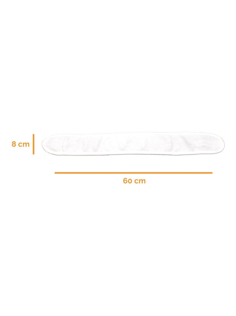 Lot de 3 bandeaux de maquillage pour cheveux avec bande agrippante - Vivezen Blanc - Kiabi