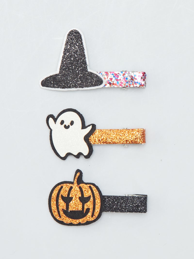 Lot de 3 barrettes à paillettes - Halloween Multicolore - Kiabi