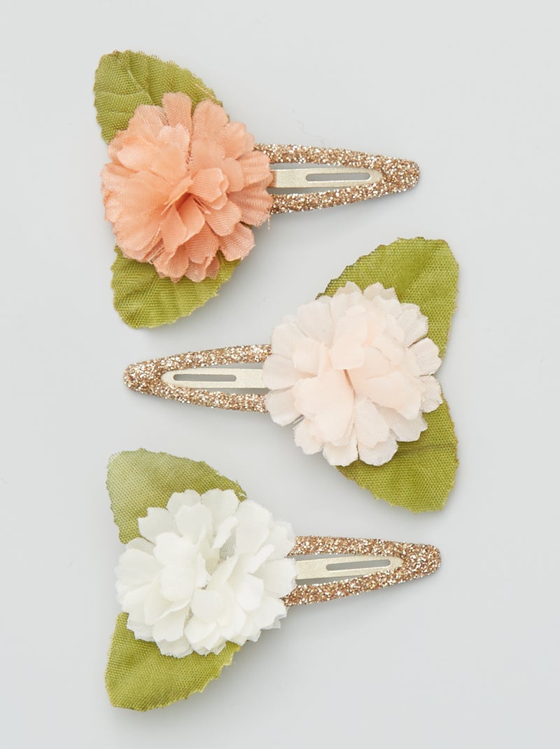 Lot de 3 barrettes cilc-clac rose - Kiabi