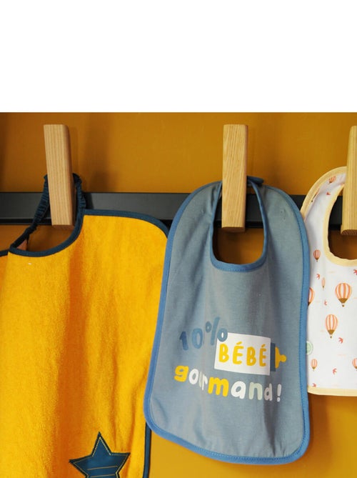Lot de 3 bavoirs 6 mois 25x36 cm Bébé gourmand - Kiabi