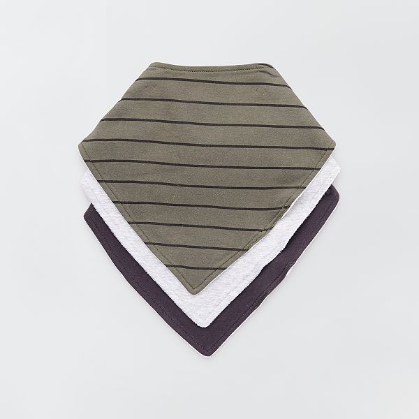 Lot De 3 Bavoirs Adaptes Pour Enfants Bebe Fille Kaki Gris Chine Anthracite Kiabi 6 00