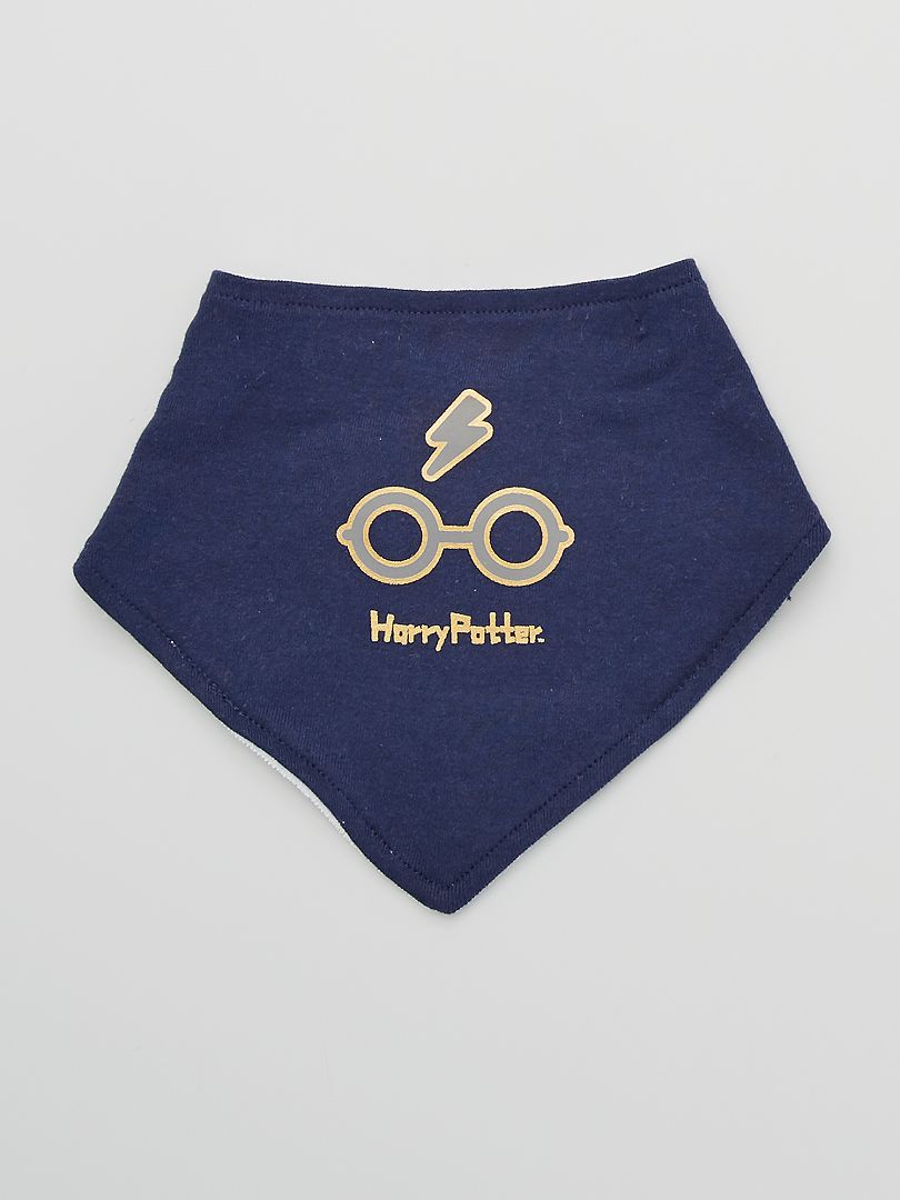 Lot de 3 bavoirs bandana 'Harry Potter' marin/gris chiné Kiabi 2.80€