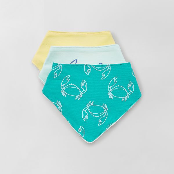 Lot De 3 Bavoirs Bandana Bebe Garcon Vert Jaune Kiabi 5 00