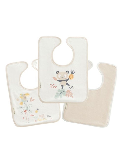 Lot de 3 bavoirs bébé Baby Panda - Kiabi