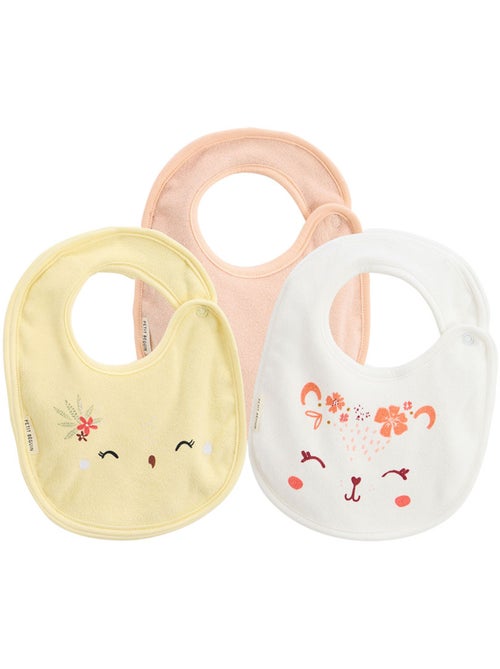 Lot de 3 bavoirs bébé Badian - Kiabi Lot de 3 bavoirs bébé Badian - Kiabi