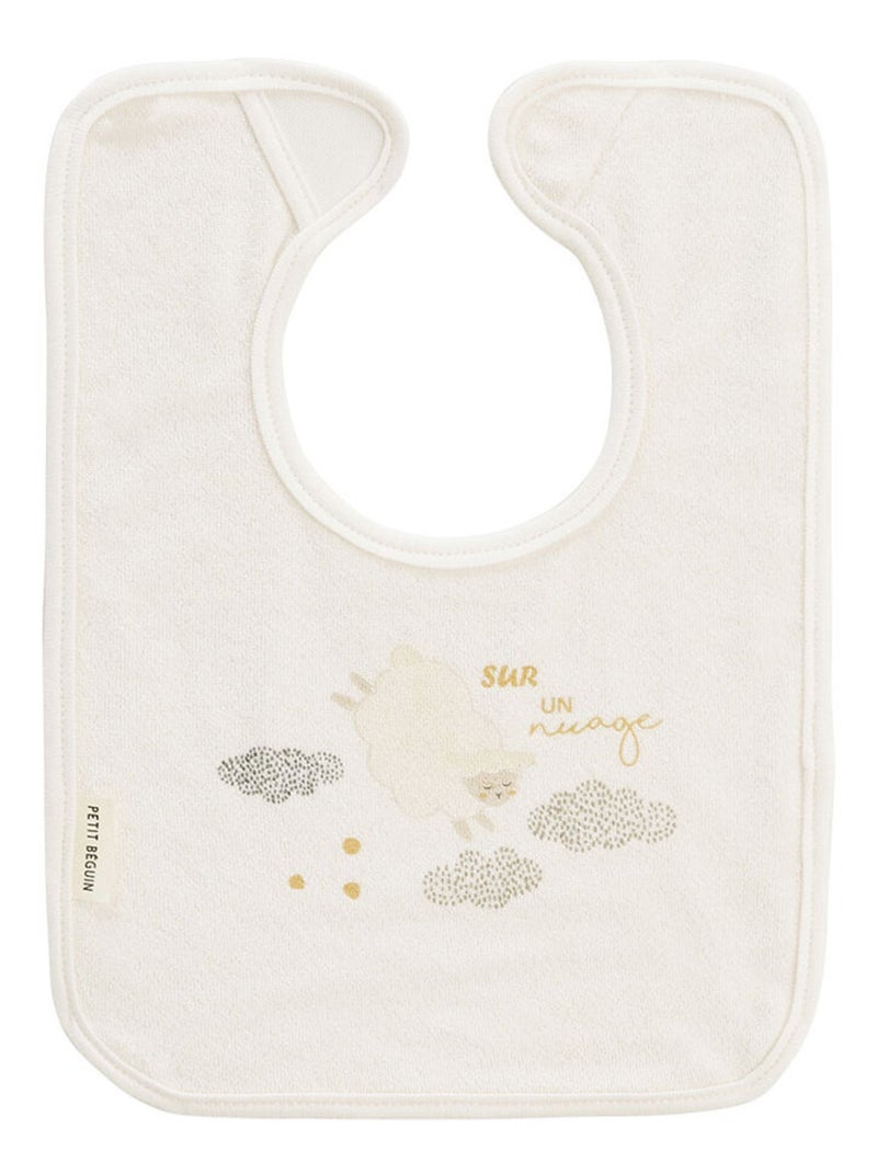 Lot de 3 bavoirs bébé Câlins Ecru - Kiabi