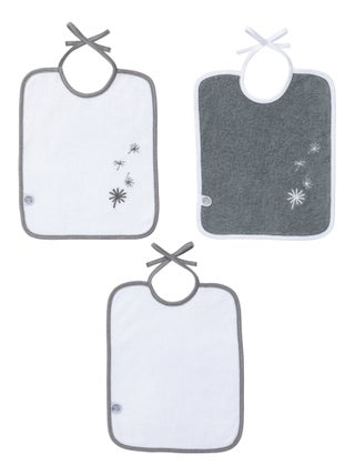 Lot de 3 bavoirs bio Jeune Pousse naissance