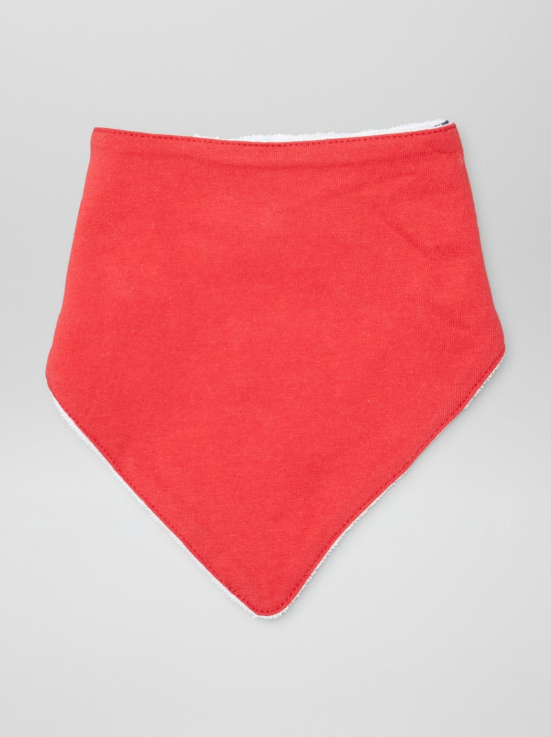 Lot de 3 bavoirs Bleu/blanc/rouge - Kiabi