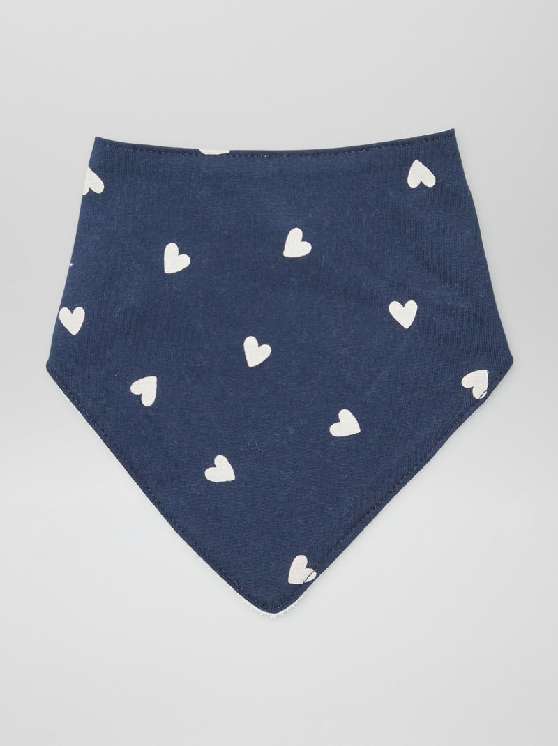 Lot de 3 bavoirs Bleu/blanc/rouge - Kiabi