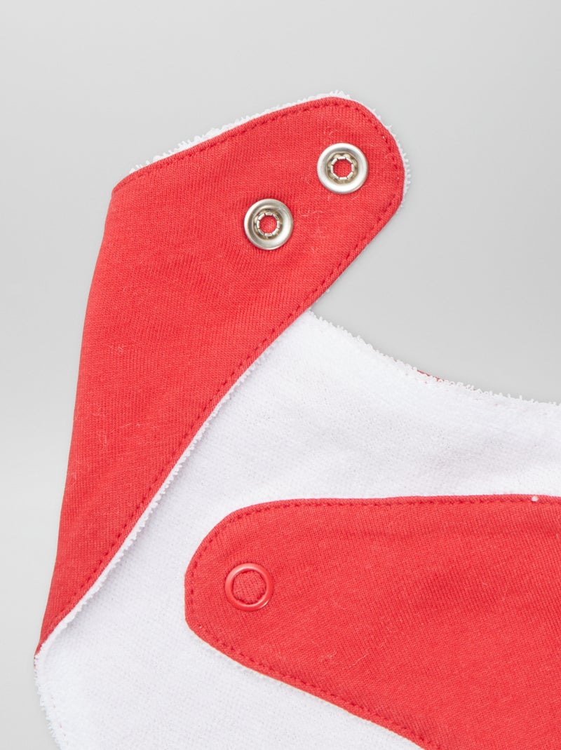 Lot de 3 bavoirs Bleu/blanc/rouge - Kiabi