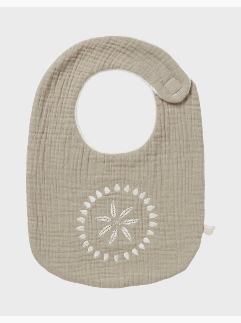 Lot de 3 bavoirs, coton bio noukie's Ecru - Kiabi