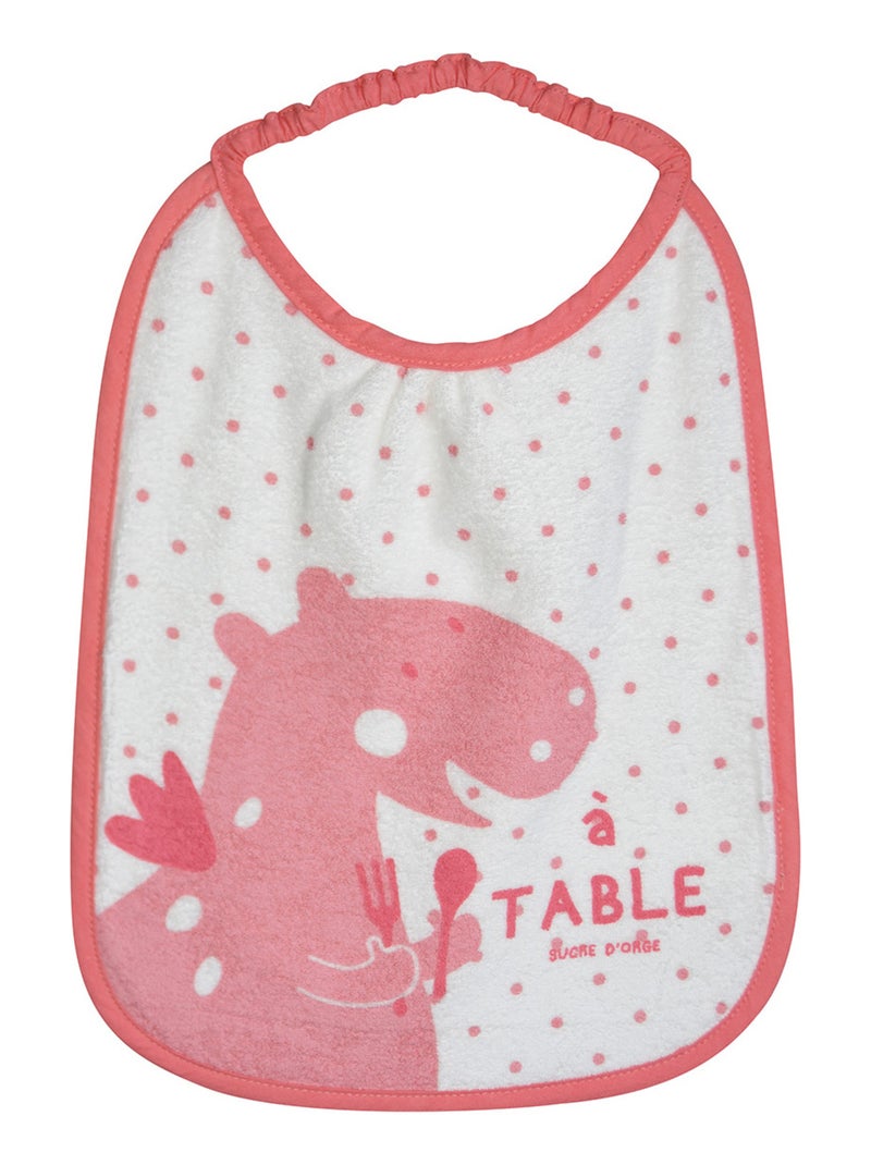 LOT DE 3 BAVOIRS ELASTIQUE JOVANA EPONGE Rose - Kiabi