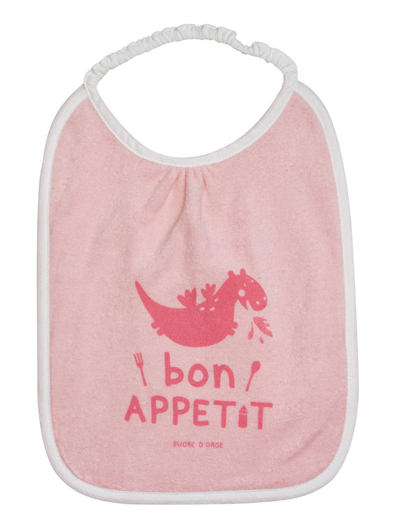 LOT DE 3 BAVOIRS ELASTIQUE JOVANA EPONGE Rose - Kiabi