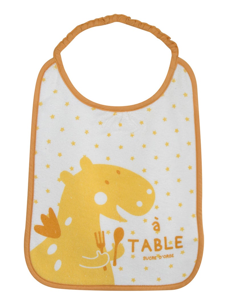 LOT DE 3 BAVOIRS ELASTIQUE LULU EPONGE Jaune - Kiabi