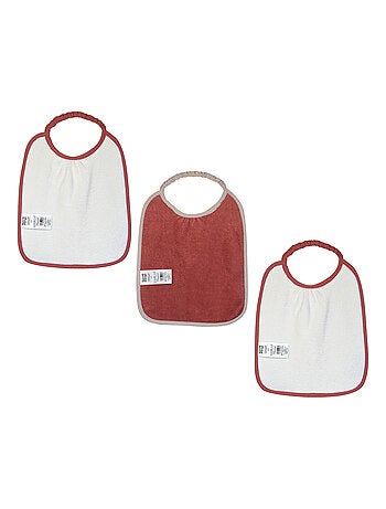 LOT DE 3 BAVOIRS ELASTIQUE OLYMPE EPONGE