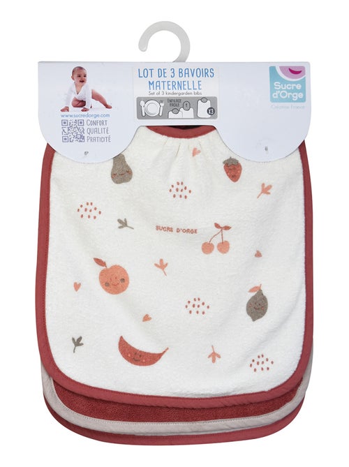 LOT DE 3 BAVOIRS ELASTIQUE OLYMPE EPONGE - Kiabi