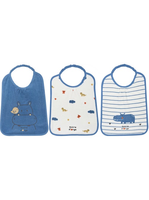 LOT DE 3 BAVOIRS ELASTIQUE REX EPONGE - Kiabi