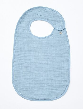 Lot de 3 bavoirs en gaze de coton doublure en éponge