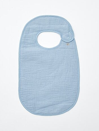 Lot de 3 bavoirs en gaze de coton doublure en éponge