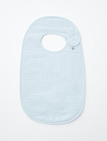 Lot de 3 bavoirs en gaze de coton doublure en éponge