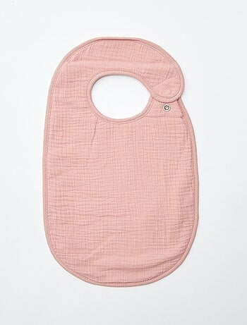 Lot de 3 bavoirs en gaze de coton doublure en éponge