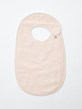 Lot de 3 bavoirs en gaze de coton doublure en éponge