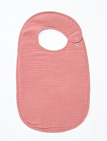 Lot de 3 bavoirs en gaze de coton doublure en éponge