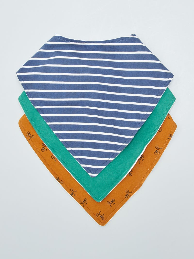 Lot de 3 bavoirs en triangle - So Easy Multicolore - Kiabi