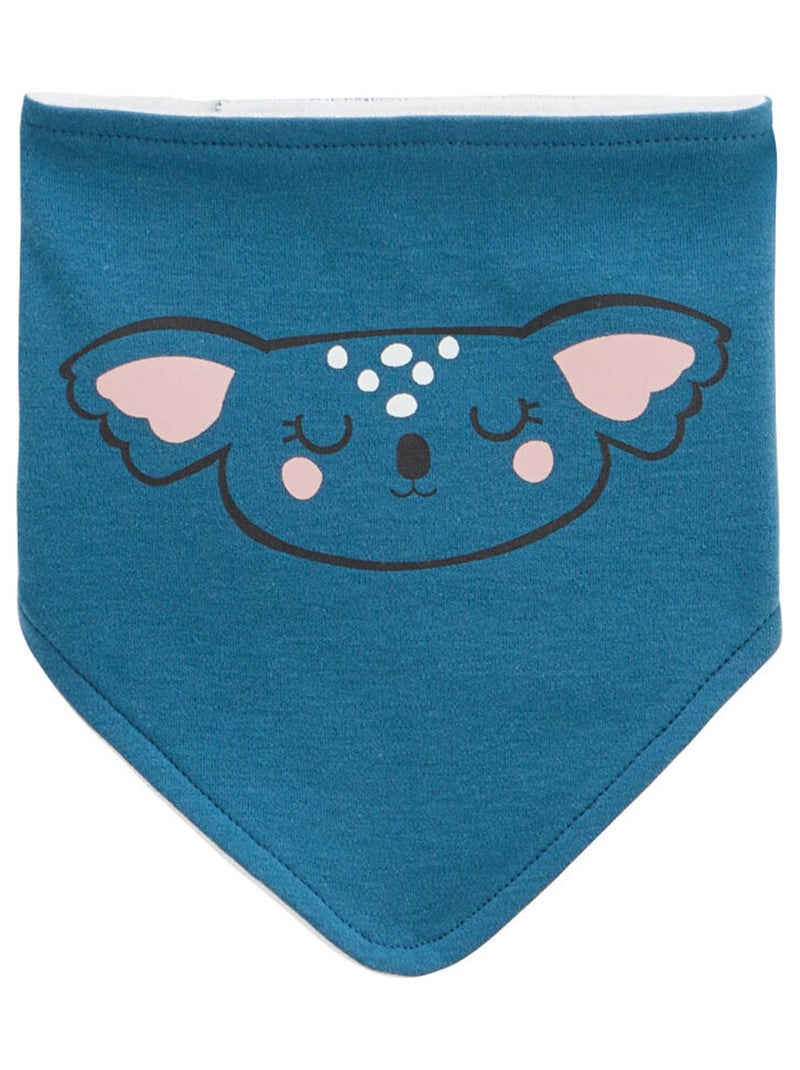 Lot de 3 bavoirs foulards Lovely Safari Bleu - Kiabi
