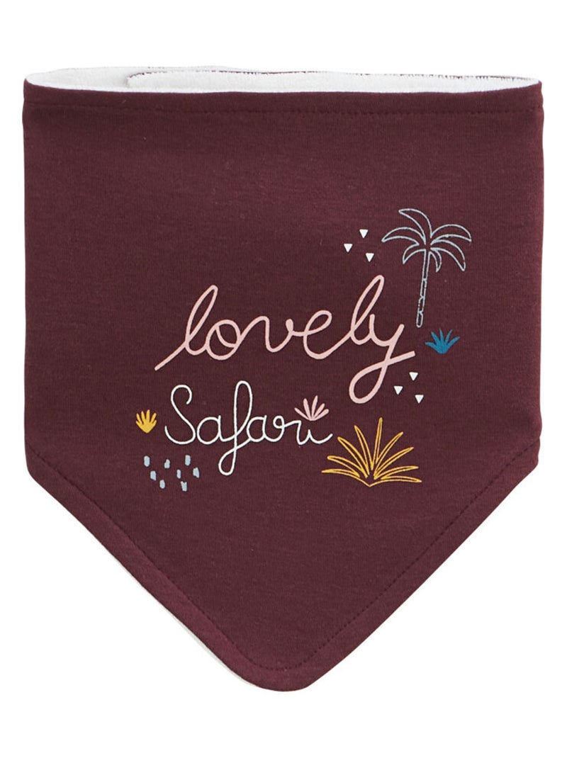 Lot de 3 bavoirs foulards Lovely Safari Bleu - Kiabi