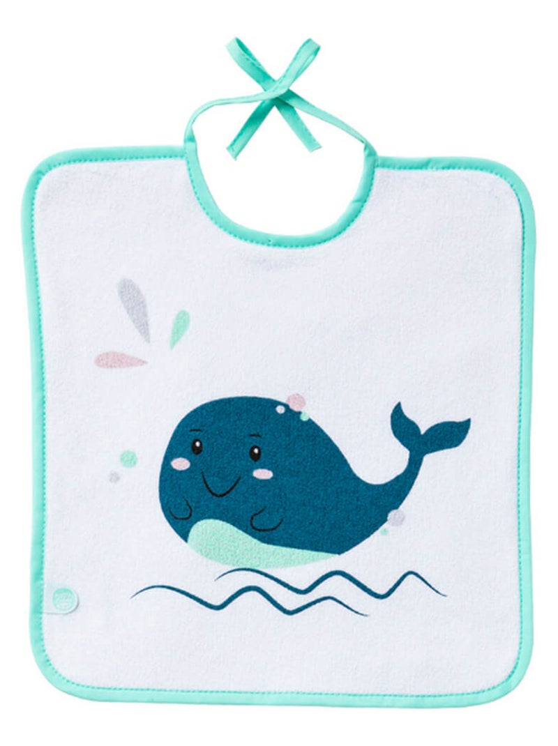 Lot de 3 bavoirs Marin 6 mois Bio Bleu - Kiabi