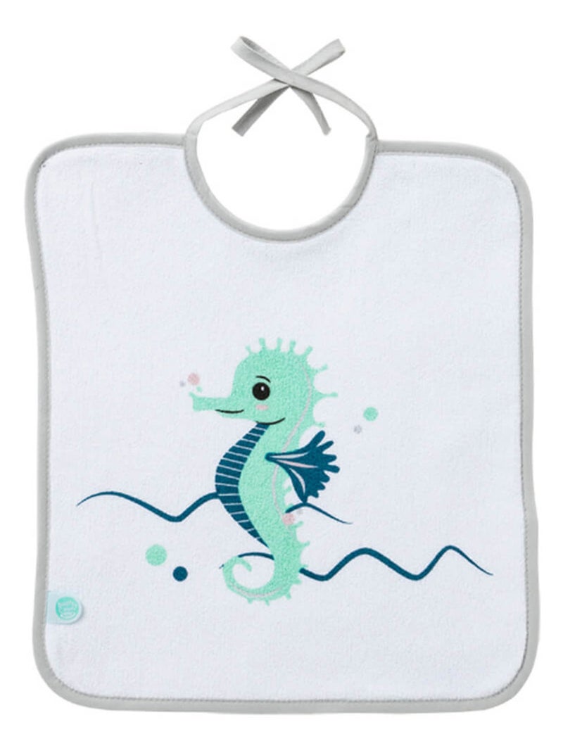 Lot de 3 bavoirs Marin 6 mois Bio Bleu - Kiabi