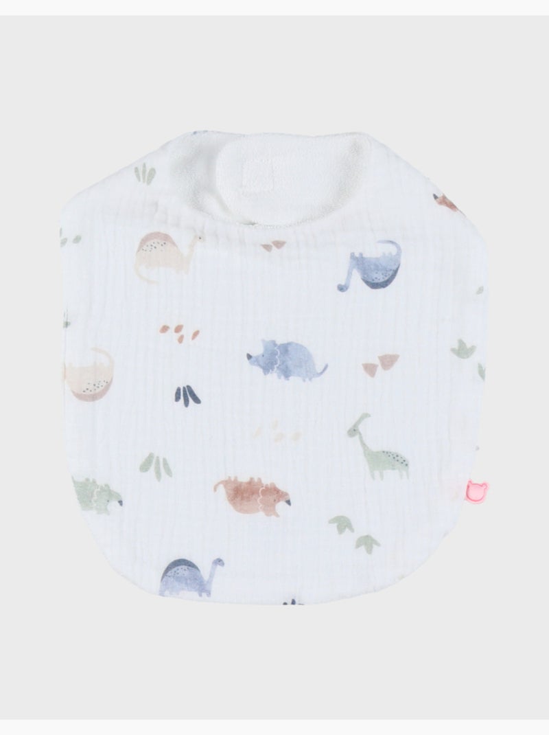 Lot de 3 bavoirs, mousseline de coton bio et éponge Noukie's Multicolore - Kiabi