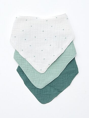Lot de 3 bavoirs naissance en coton