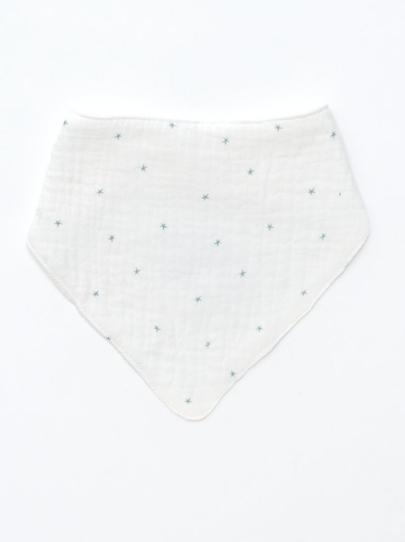 Lot de 3 bavoirs naissance en coton Beige - Kiabi