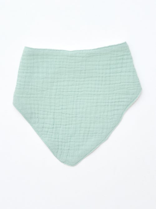 Lot de 3 bavoirs naissance en coton - Kiabi