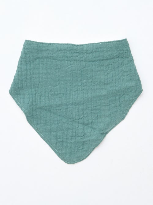 Lot de 3 bavoirs naissance en coton - Kiabi