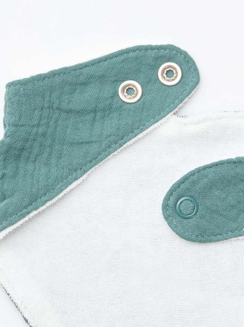 Lot de 3 bavoirs naissance en coton Beige - Kiabi