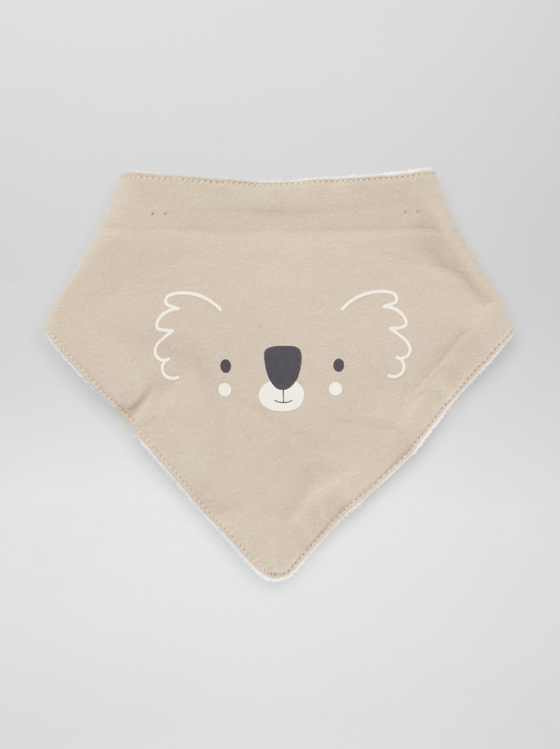 Lot de 3 bavoirs triangle Beige - Kiabi