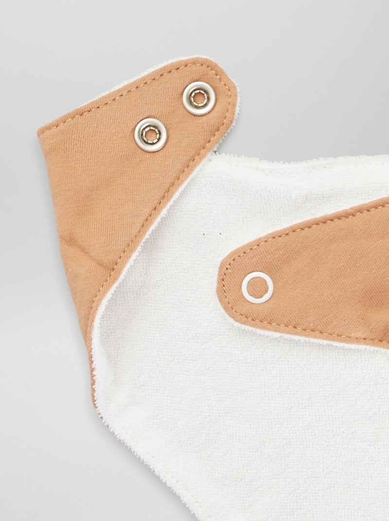 Lot de 3 bavoirs triangle Beige - Kiabi