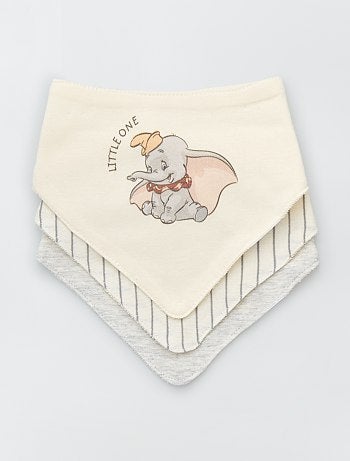 Lot de 3 bavoirs triangles 'Dumbo'