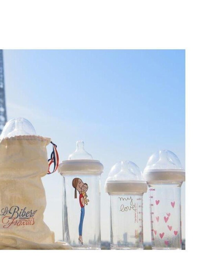 Lot de 3 biberons anti colique gigogne My love by Soledad (360 ml et 210 ml) Blanc - Kiabi